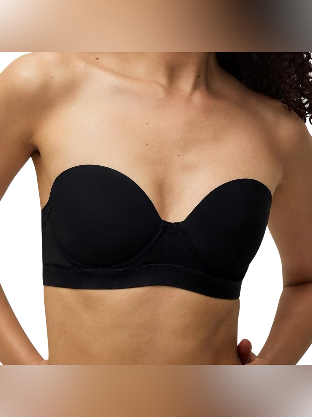 Pepper MVP Multiway Strapless Bra Fawn 36B Black with Straps